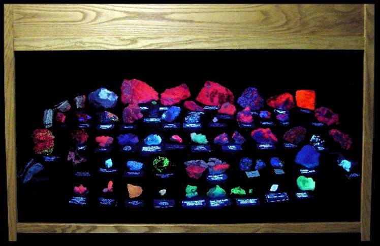 GloBox Fluorescent Mineral Display Case With 365nm UV Light